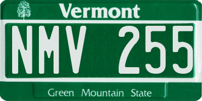 VT license plate NMV255