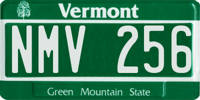 VT license plate NMV256