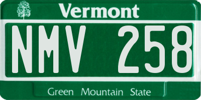 VT license plate NMV258