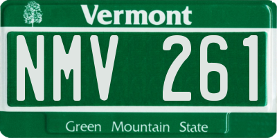 VT license plate NMV261