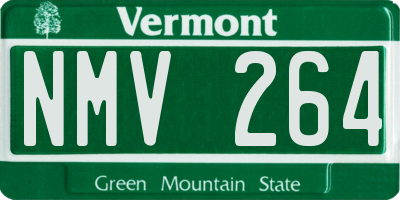VT license plate NMV264