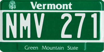 VT license plate NMV271