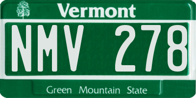 VT license plate NMV278