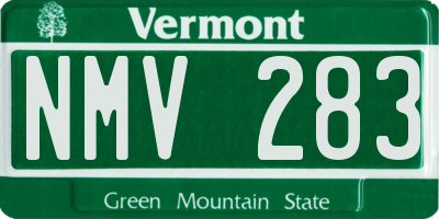 VT license plate NMV283