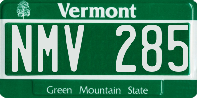VT license plate NMV285
