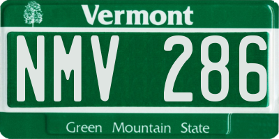 VT license plate NMV286