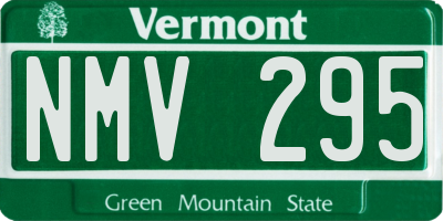 VT license plate NMV295