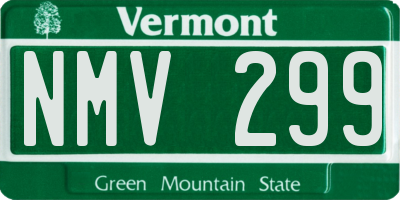 VT license plate NMV299