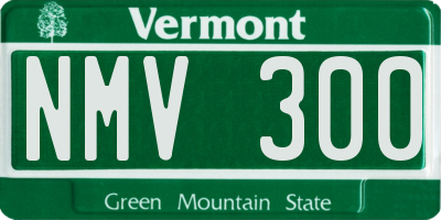 VT license plate NMV300