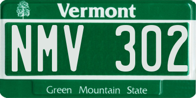 VT license plate NMV302