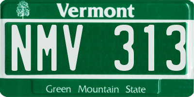 VT license plate NMV313
