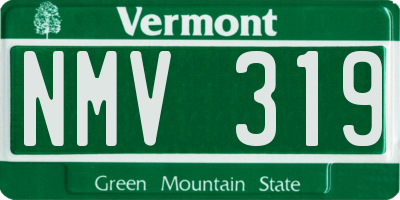 VT license plate NMV319