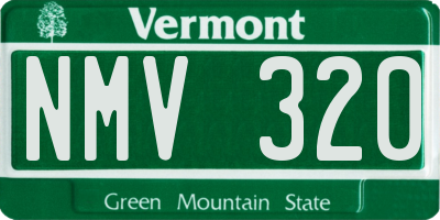 VT license plate NMV320