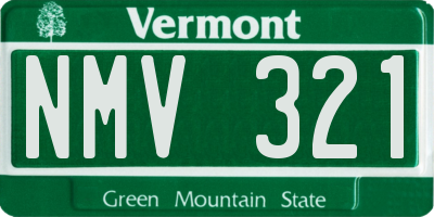 VT license plate NMV321