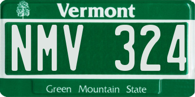 VT license plate NMV324
