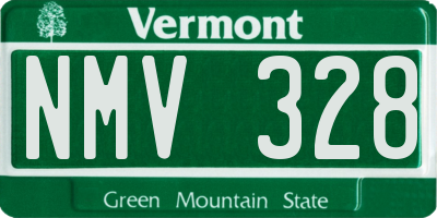 VT license plate NMV328