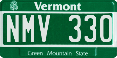 VT license plate NMV330