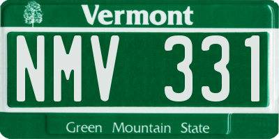 VT license plate NMV331