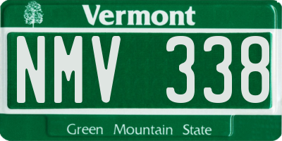 VT license plate NMV338