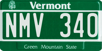 VT license plate NMV340
