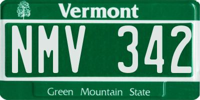 VT license plate NMV342