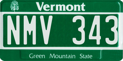 VT license plate NMV343
