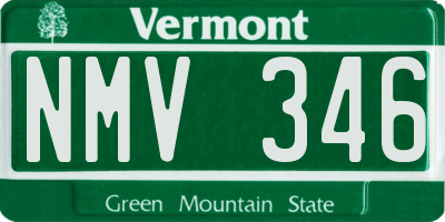 VT license plate NMV346