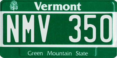VT license plate NMV350