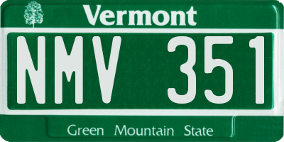 VT license plate NMV351