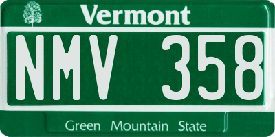 VT license plate NMV358