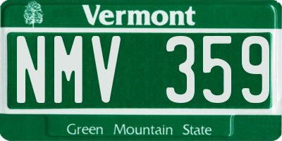 VT license plate NMV359