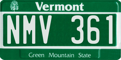 VT license plate NMV361