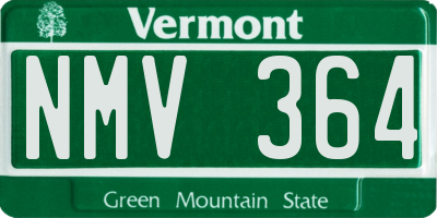 VT license plate NMV364