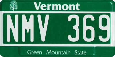 VT license plate NMV369