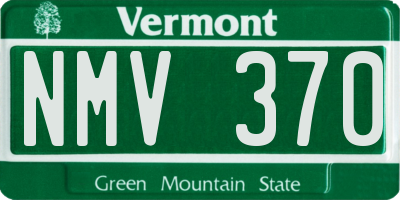 VT license plate NMV370