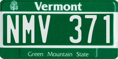 VT license plate NMV371