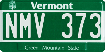 VT license plate NMV373