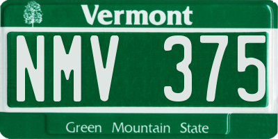 VT license plate NMV375