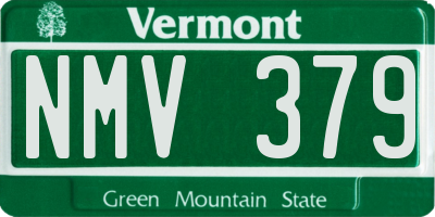 VT license plate NMV379