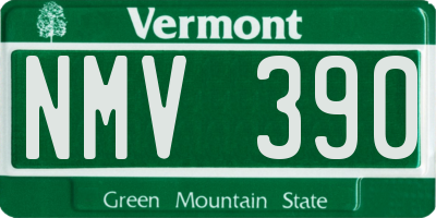 VT license plate NMV390