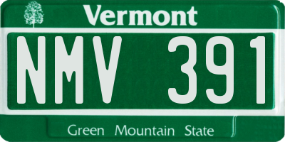 VT license plate NMV391