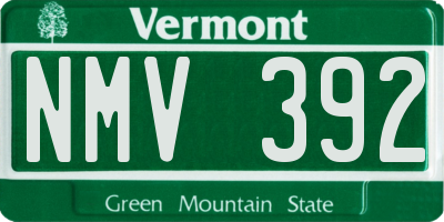 VT license plate NMV392