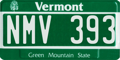 VT license plate NMV393