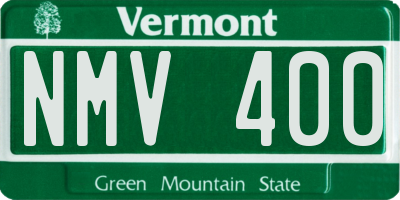 VT license plate NMV400