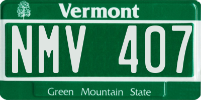 VT license plate NMV407