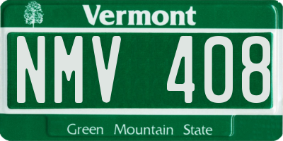 VT license plate NMV408