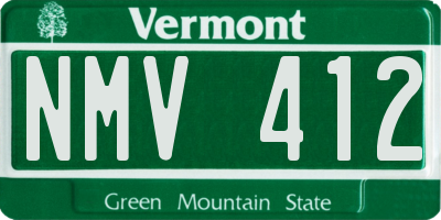VT license plate NMV412