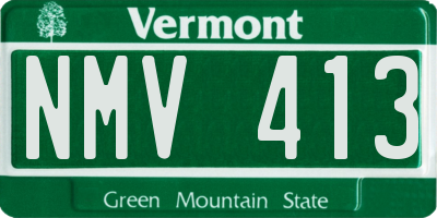 VT license plate NMV413