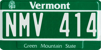 VT license plate NMV414