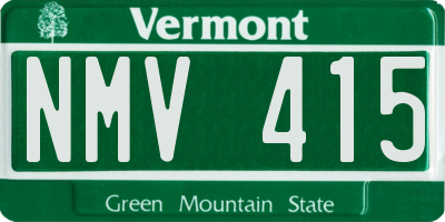 VT license plate NMV415